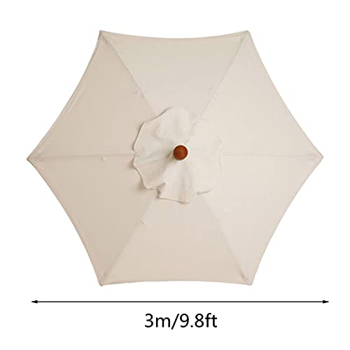 WERTSWF Tela de repuesto para sombrilla de 3 m, protección UV, cubierta de paraguas de poliéster para 6 varillas estándar, voladizo, sombrillas colgantes offset