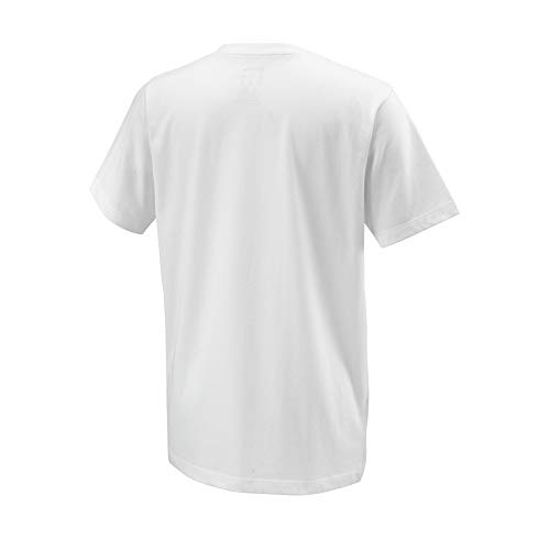 Wilson B Geo Play Tech tee Camiseta, Unisex niños, White, M