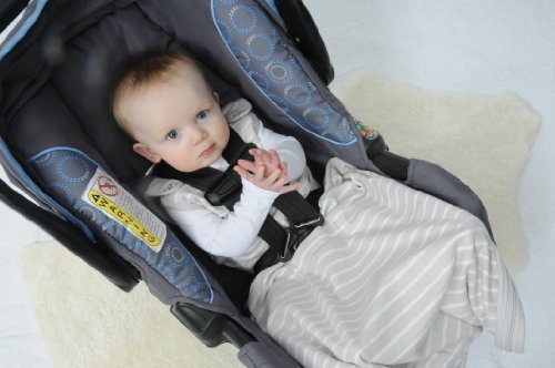 Woolino Temporada 4 bebé bolsa de dormir - lana Merino 2 meses - 2 años Sueño (lila gris)