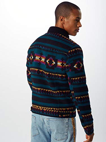 Wrangler Navajo Jacket Chaqueta, Multicolor (Black 100), Medium para Hombre