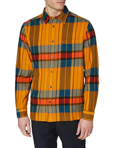 Wrangler Pocket Shirt Camisa, Spruce Yellow, M para Hombre