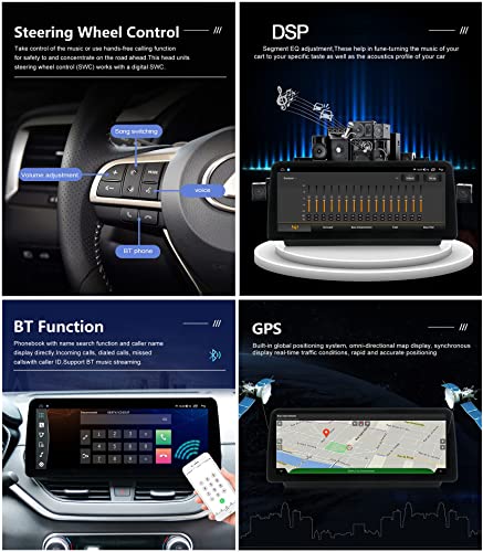 Wxstra Android 10 Autoradio Auto Navegación GPS De Alta Definición Coche Reproductor Multimedia GPS Radio para Honda Accord 10 2018-2021 10.25 Pulgadas Pantalla Táctil Reproductor USB