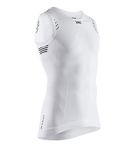 X-Bionic Camiseta S/M Invent Hombre, Blanco (Arctic White/Opal Black), IN-YT01S19M