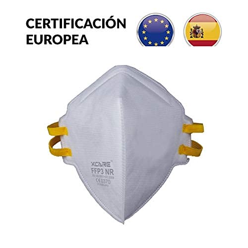 Xcare x40 unidades - Mascarillas Premium FFP3 👍 NR CE0370 de 5 Capas con Certificación Europea