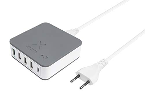 Xtorm USB Power Hub Cube Pro Interior Gris, Blanco - Cargador (Interior, Corriente alterna, 5 V, 2,4 A, Gris, Blanco)