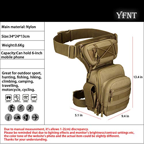 YFNT Exterior táctico Impermeable Pierna Bolsa Banana para Deporte Caminata Camping Militar Bolsa Molle cinturón Bolsa Moto para