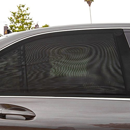Yosoo 2Pcs Universal Car Side Window Sun Shade,Breathable Mesh Sun Shield UV Rays/Parasol para Coche Vehículos Camiones SUV, Cortinas para Coche para el Protector de Bebé y Familia contra el Sol