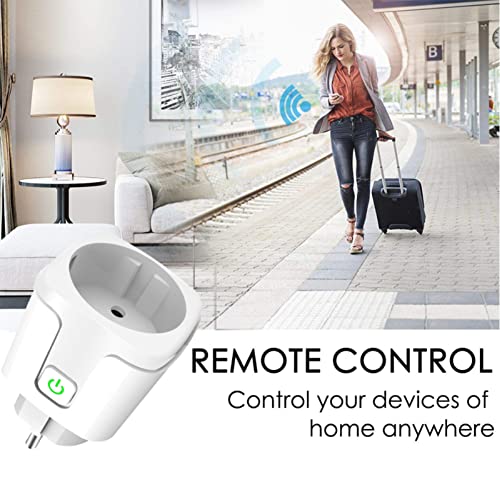 YOUNO Smart Plug 20A,WiFi Smart Outlet funciona con Alexa, asistente de Google Home, Control remoto con función de temporizador, No requiere Hub, certificado FCC/ROSH, WiFi de 2,4G solamente.