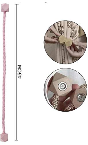 Yuna Alzapaños magnético para cortina de casa para cortinas pequeñas finas, 2 colores (rosa y gris)