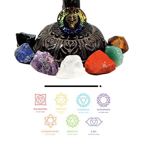 Yunoun Reiki Healing Crystal Chakra Stones - Natural Rough Raw Stone for Crystal Healing Kits