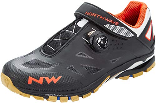 Zapatillas de Ciclismo para Carretera Spider Plus 2 - Color Negro - Talla 45 - Zapatillas para Bicicleta Trail con Suela Michelin X-Crossbow - Proporciona un Excelente Agarre - Northwave