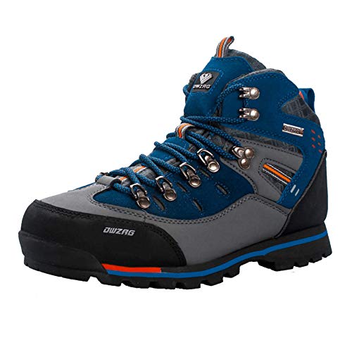 Zapatos de Senderismo para Hombre Zapatillas de Deporte Impermeables Antideslizantes con Cordones de caña Alta Escalada al Aire Libre Trekking Botines de Invierno