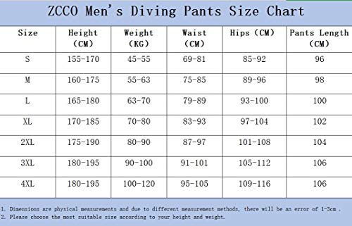 ZCCO Pantalones de Neopreno para Hombre, Pantalones Largos de Neopreno de 1,5 mm para Hacer Surf, Kayak, natación, Buceo, piragüismo (Gris, S)