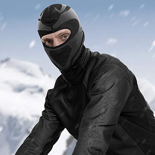 Zeroall Pasamontañas Moto Esquí Ciclismo Invierño Cubierta Facial A Prueba de Viento Respirable Balaclava Máscara para Ciclismo Esquí Snowboard Motociclismo(Negro)