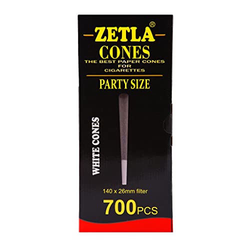 Zetla 700 - Pre Rolled Cones Party Size - Juntas preenrolladas - Mangas de junta - Mangas cónicas con filtro (140 x 26 mm) - Conos de junta Party Size - Papeles preenrollados