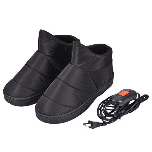 ZY123 Zapatillas calefactables, Zapatos calefactores Antideslizantes Calentador de pies Interior Calzado Calefactor eléctrico Almohadilla para los pies para Mantener los pies Calientes