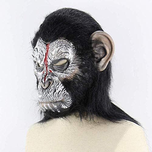 ZYOONG Halloween Terroranimal Orangutan Máscara Mono Máscara Cosplay Disfraz Carnaval Halloween Decoraciones Accesorios Masquerade Props