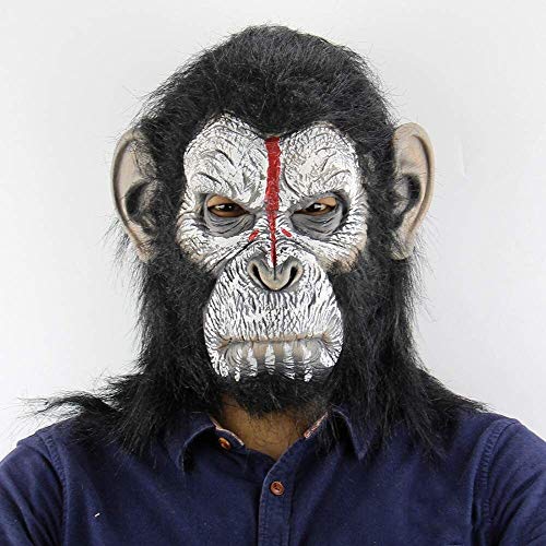 ZYOONG Halloween Terroranimal Orangutan Máscara Mono Máscara Cosplay Disfraz Carnaval Halloween Decoraciones Accesorios Masquerade Props