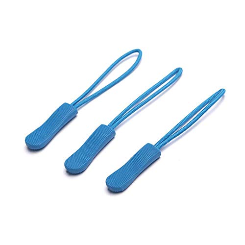 10-100Pcs Color Rope Zipper Pull Apparel Bag Tactical Mochila Accesorios Zip Puller DIY Zipper Head Cord Strap Lariat Slider, Blue Zip Puller, 10Pcs