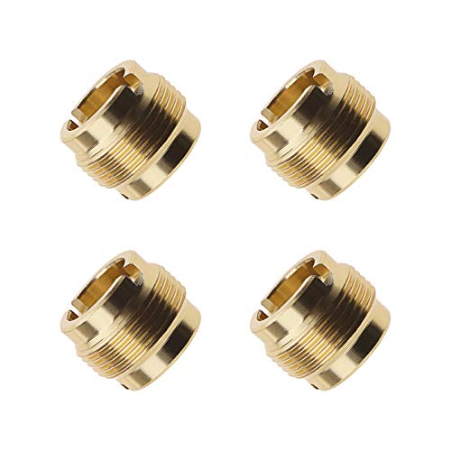 4 adaptadores de clip de tuerca para micrófono de 5/8 pulgadas de rosca externa a conector de rosca interna de 3/8 pulgadas chapado en cobre