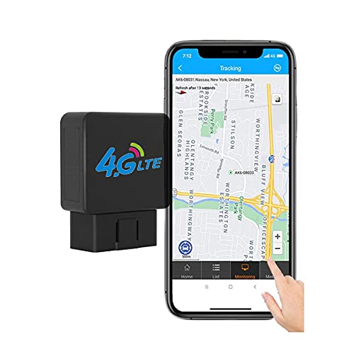 4G LTE OBD Localizador GPS para Vehículos Rastreo en Tiempo Real Rastreador GPS OBDII Plug & Play Monitor de Comportamiento de Conducción Alarma Movimiento Detección de Accidentes Aplicación Gratuita