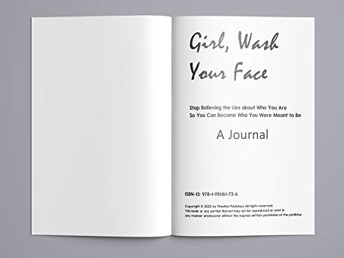 A Journal Girl Wash Your Face: Stop Believing the Lies about Who You Are So You Can Become Who You Were Meant to Be | A 52 Weeks Guide To Achieving Your Goals