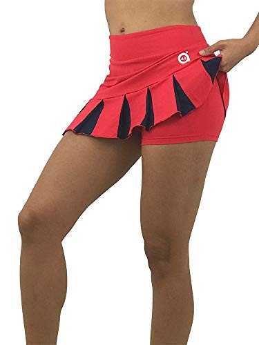 a40grados Sport & Style, Falda Feliz Roja, Mujer, Tenis y Padel (Paddle) (42 L)