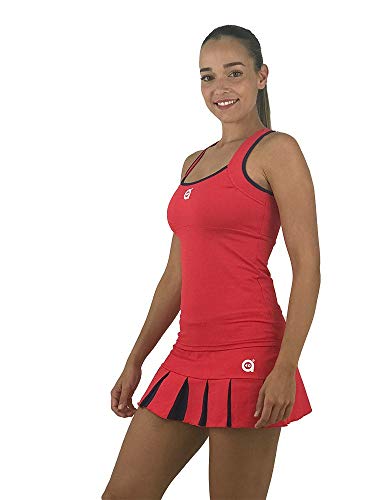 a40grados Sport & Style, Falda Feliz Roja, Mujer, Tenis y Padel (Paddle) (42 L)