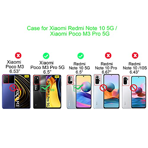 Abuenora Funda con Cuerda para Xiaomi Redmi Note 10 5G/Xiaomi Poco M3 Pro 5G, Carcasa Silicona Antigolpes Case Dibujo Mandala con Correa Colgante de Cuello Negra