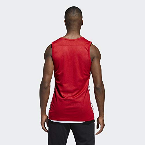 adidas 3G SPEE Rev JRS Camiseta sin Mangas, Hombre, Power Red/White, L