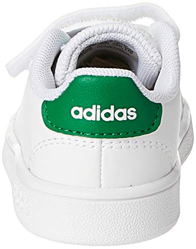 adidas Advantage I, Sneaker, Footwear White/Green/Grey, 25 EU