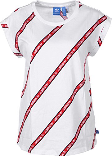 adidas BF Roll Up té Camiseta, Negro, Primavera/Verano, Mujer, Color Weiß - (Blanco), tamaño 36