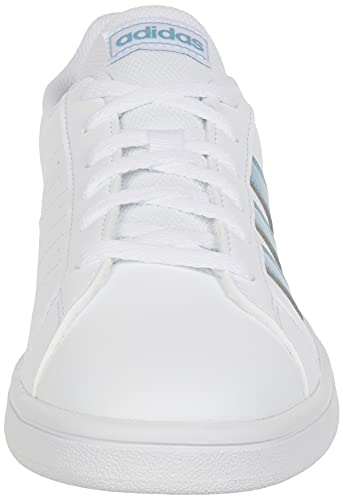 adidas Grand Court Base, Sneaker Mujer, Cloud White/Vision Metallic/Grey, 39 1/3 EU
