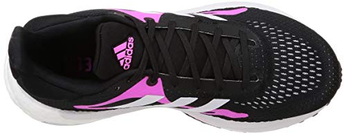 adidas Solar Glide W, Zapatillas para Correr Mujer, Core Black/FTWR White/Screaming Pink, 41 1/3 EU