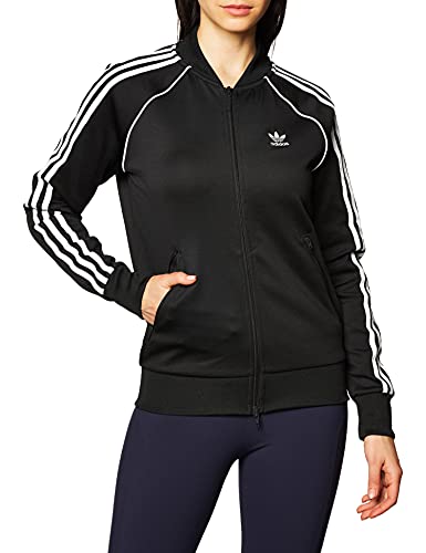 adidas SST Tracktop PB Sweatshirt, Women's, Negro (Black/White), 18