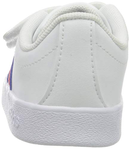adidas VL Court 2.0 CMF, Sneaker Unisex bebé, Cloud White/Team Royal Blue/Vivid Red, 25.5 EU