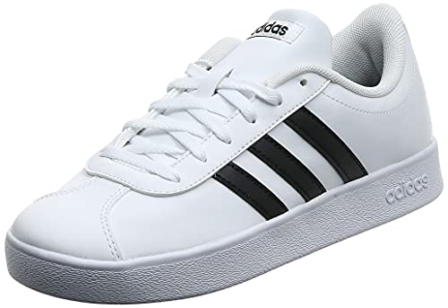adidas VL Court 2.0 K, Zapatillas Unisex Adulto, Blanco (Footwear White/Core Black/Footwear White), 37 1/3 EU