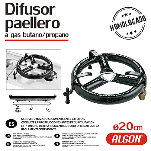 Algon 109402 Difusor Paellero, Esmaltado, Multicolor, 20 cm