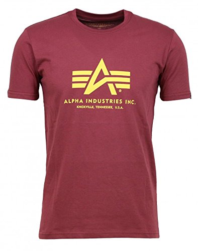 ALPHA INDUSTRIES Basic T-Shirt Camiseta, Dark Petrol, X-Large para Hombre