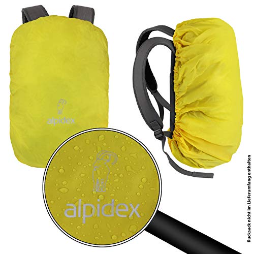 ALPIDEX Funda Mochila Cubierta Lluvia Mochila Fundas Impermeable Distintos Tamaños, Color:Yellow, Volumen in l:6-15 litro