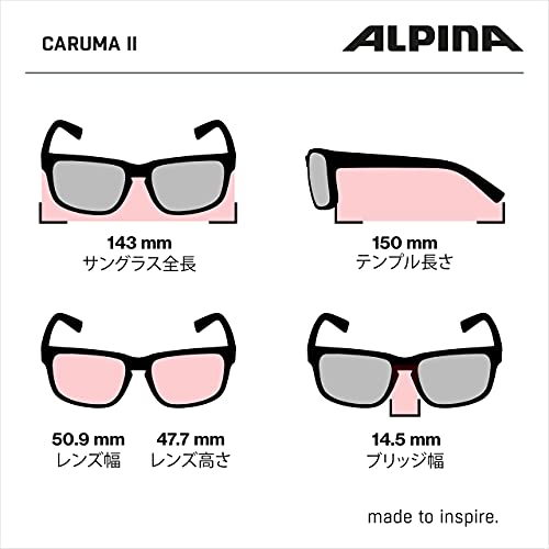 Alpina CARUMA II - Gafas deportivas unisex - adultos, color negro mate, talla única
