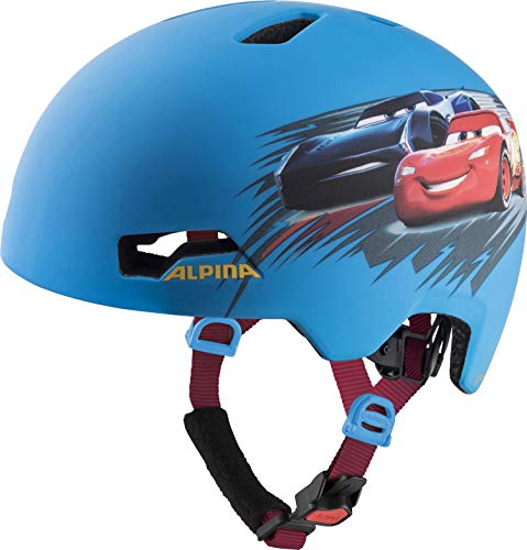 Alpina Hackney Disney Casco de Ciclismo, Boys, Cars, 47-51