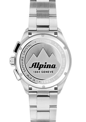Alpina Reloj Cronógrafo para para Hombre de con Correa en Acero Inoxidable AL-373BB4E6B