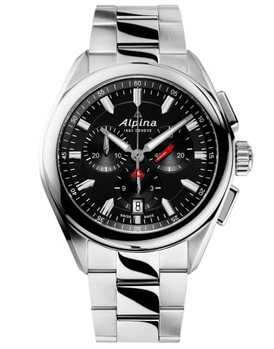 Alpina Reloj Cronógrafo para para Hombre de con Correa en Acero Inoxidable AL-373BB4E6B