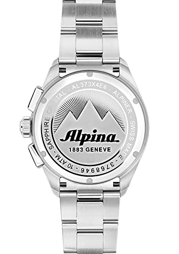 Alpina Reloj Cronógrafo para para Hombre de con Correa en Acero Inoxidable AL-373SB4E6B