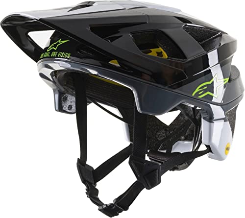 Alpinestars Vector Tech MIPS Helmet Cool Gray Gloss Cascos, Unisex, Pilot Black White Co, L