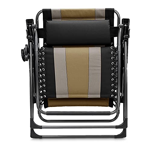 Amazon Basics - Silla acolchada con gravedad cero, de color negro