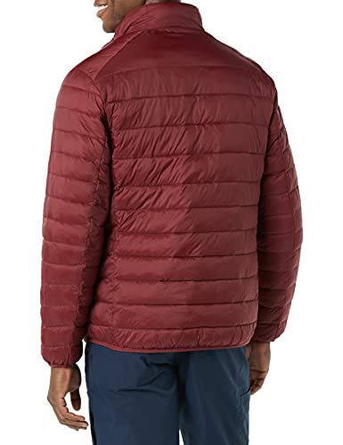 Amazon Essentials Lightweight Water-Resistant Packable Puffer Jacket Chaqueta, Rojo Oscuro, XL