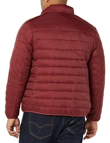 Amazon Essentials Lightweight Water-Resistant Packable Puffer Jacket Chaqueta, Rojo Oscuro, XL