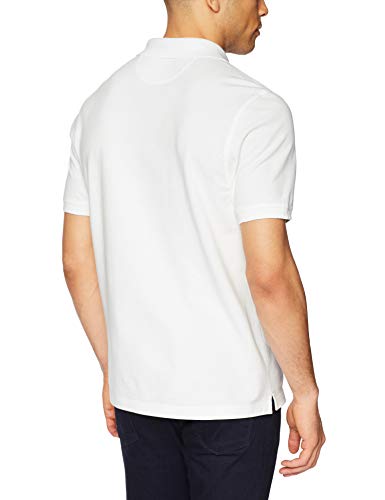 Amazon Essentials Slim-Fit Cotton Pique Polo Shirt Shirts, Blanco, US M (EU M)